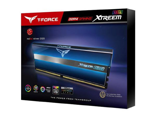 Team Group T-Force XTREEM ARGB 16GB Kit (2 x 8GB) 3600MHz Non-ECC DDR4 Blue for SFF/TWR