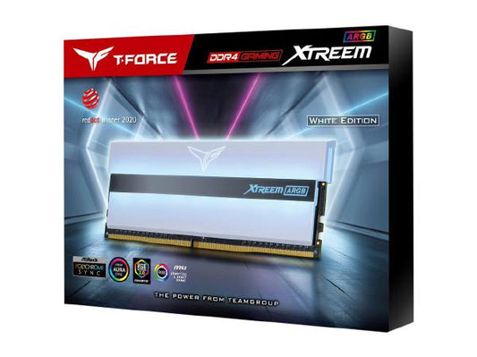Team Group T-Force XTREEM ARGB 16GB Kit (2 x 8GB) 4000MHz Non-ECC DDR4 White for SFF/TWR