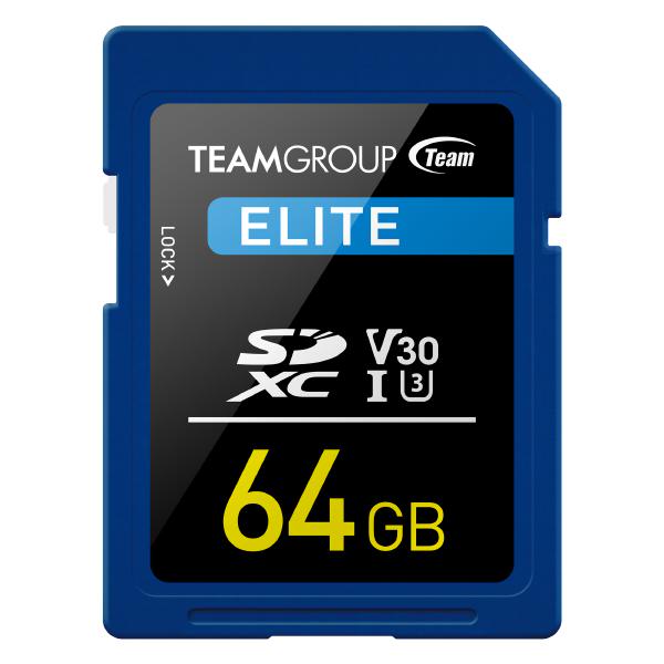Team Group Elite SDXC UHS-I U3 64GB High Speed Memory Card R/W (Max) 100MB/s 50MB/s