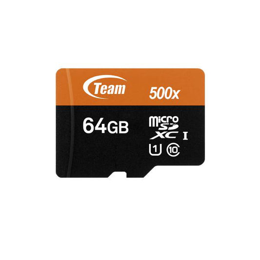 Team Group Micro SDXC 64GB, UHS-I, 10MB/s Write*, with SD Adapter, Lifetime Warranty