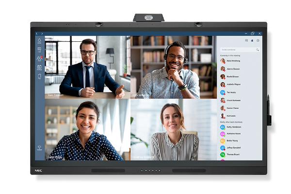 NEC WD551 55&quot; Windows Collaboration Display - Certified for Microsoft Teams/ Built-in Conference Camera/ 4K/ 10-point Multi Touch/ 16/7 / USB-Cx2/HDMI