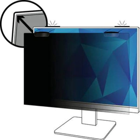 3M Privacy Filter for 24.0 in Full Screen Monitor with 3M COMPLY Magnetic Attach, 16:10, PF240W1E