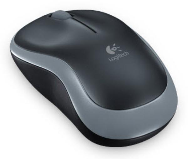 Logitech Wireless Mouse M185, 3 Button, Optical, 1000 DPI, USB Receiver, Scroll Wheel, Colour: Grey, 2.4GHz - Limited Stock