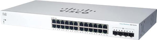 Cisco CBS220 Smart 24-port GE, Full PoE, 4x1G SFP